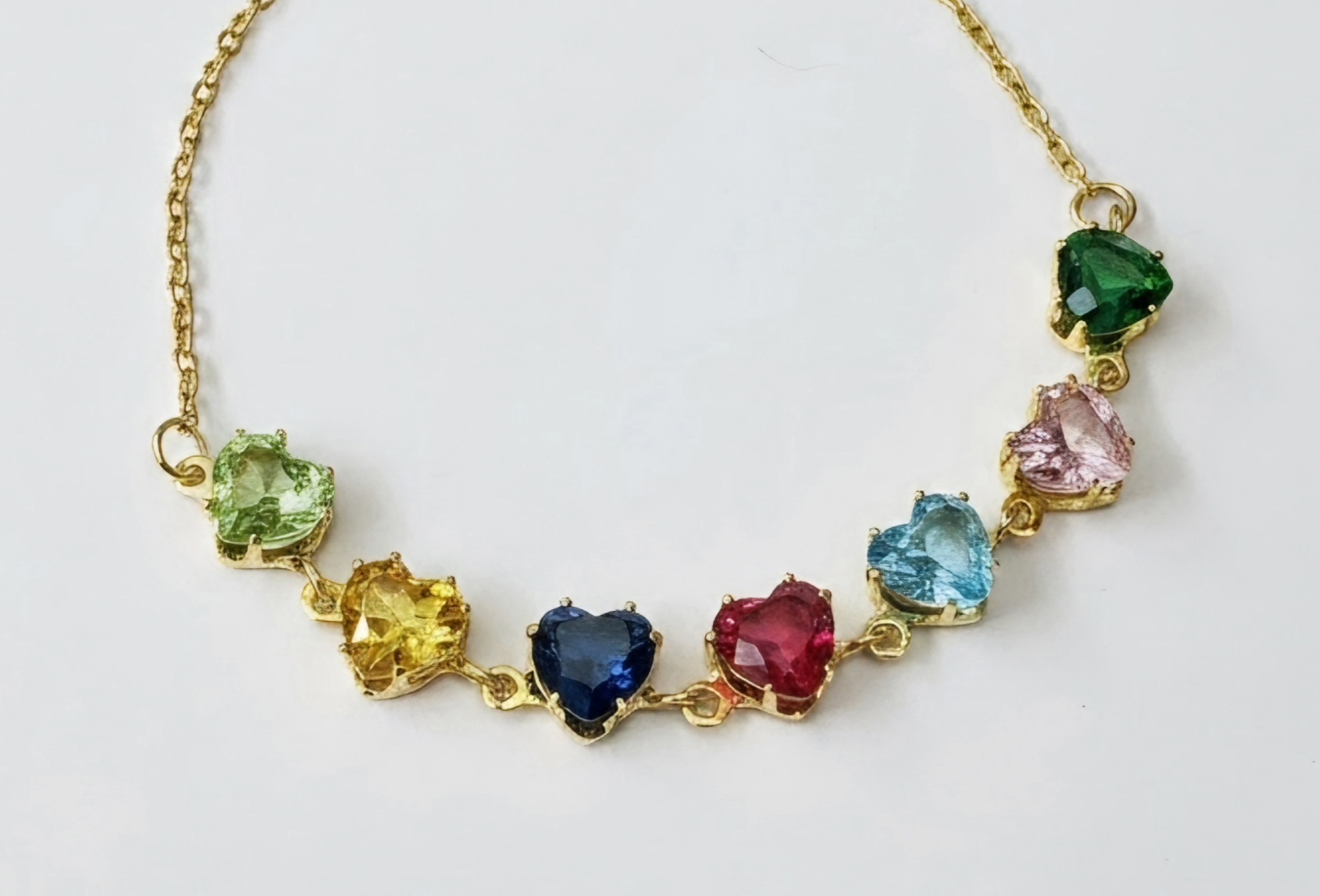 Rainbow Crystal Chain Bracelet — view 3